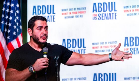 Democratic U.S. Senate candidate Abdul El-Sayed speaks during a campaign event at the Loving Touch on July 25, 2026, in Ferndale, Michigan.