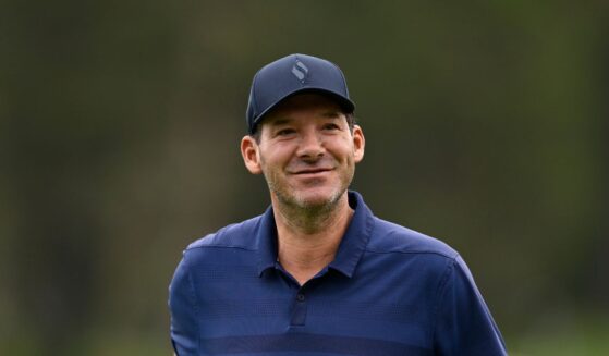 Tony Romo stands on the first green during the final round of the American Century Championship 2026 at Edgewood Tahoe Golf Course on July 12, 2026, in Stateline, Nevada.
