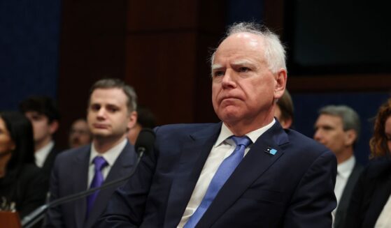 Minnesota Gov. Tim Walz prepares to testify during a House Oversight and Government Reform Committee hearing in the U.S. Capitol Building on March 4, 2026, in Washington, D.C.