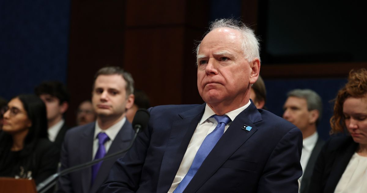 Minnesota Gov. Tim Walz prepares to testify during a House Oversight and Government Reform Committee hearing in the U.S. Capitol Building on March 4, 2026, in Washington, D.C.