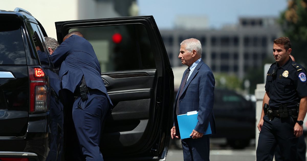 Former NIH Director Anthony Fauci leaves after testifying before the Senate Homeland Security and Governmental Affairs Committee hearing on July 29, 2026, in Washington, D.C.