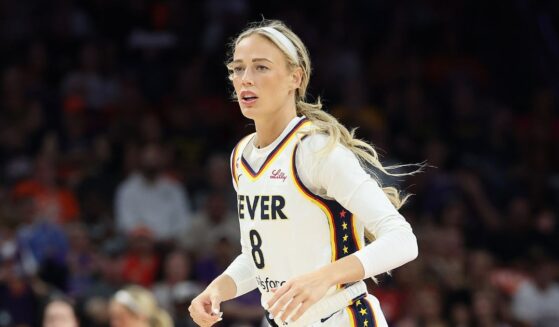 Sophie Cunningham of the Indiana Fever during the WNBA game at Mortgage Matchup Center on July 9, 2026, in Phoenix, Arizona.