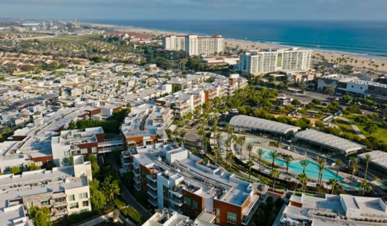 Huntington Beach, California, is a Republican stronghold in a deep-blue state.