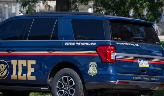 An Immigration and Customs Enforcement vehicle is pictured in a September file photo near the Cook County jail in Chicago.