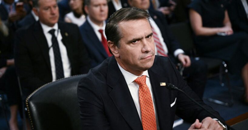 Acting Attorney General Todd Blanche speaks to the Senate Judiciary Committee in Washington, D.C. on July 15, 2026.