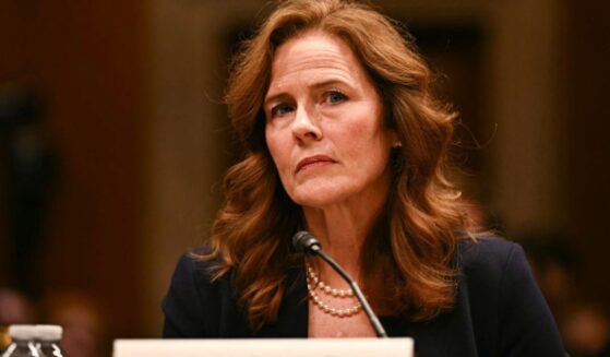 Supreme Court Justice Amy Coney Barrett speaks to the Senate Appropriations Subcommittee on Financial Services on July 14, 2026.