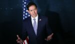 Secretary of State Marco Rubio speaks to the press on July 22, 2026.
