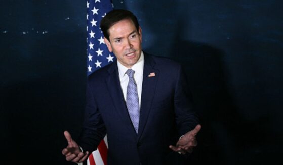 Secretary of State Marco Rubio speaks to the press on July 22, 2026.