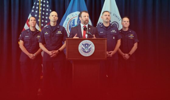U.S. Homeland Security Secretary Markwayne Mullin speaks to the press at the Javits Center in New York City on July 1, 2026.