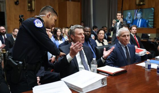 David Schertler, an attorney representing former NIH Director Anthony Fauci, is removed from the hearing room during a hearing before the Senate Homeland Security and Governmental Affairs Committee on July 29, 2026 in Washington.