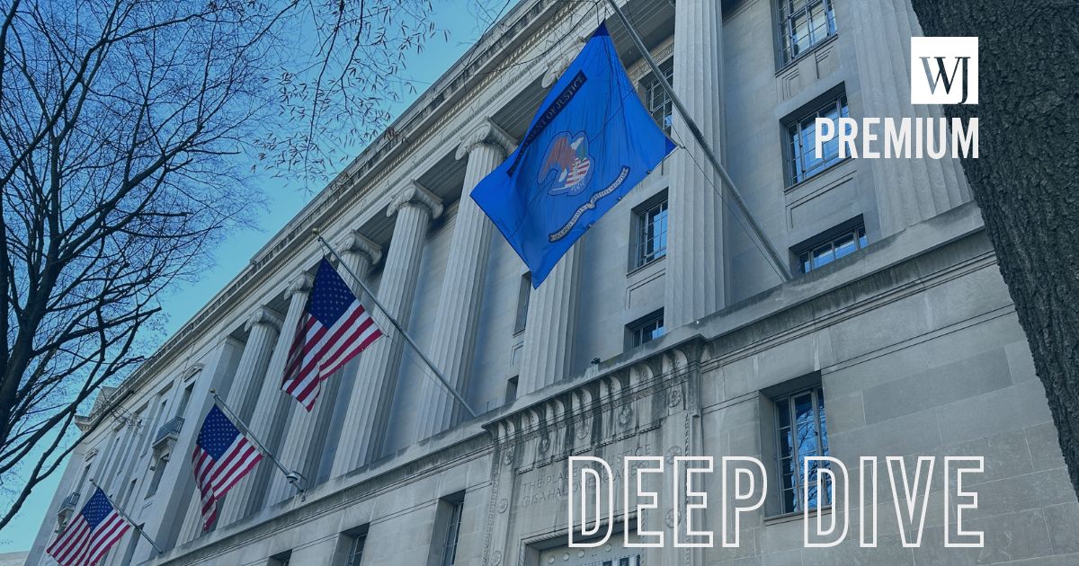The Department of Justice building in Washington, D.C.