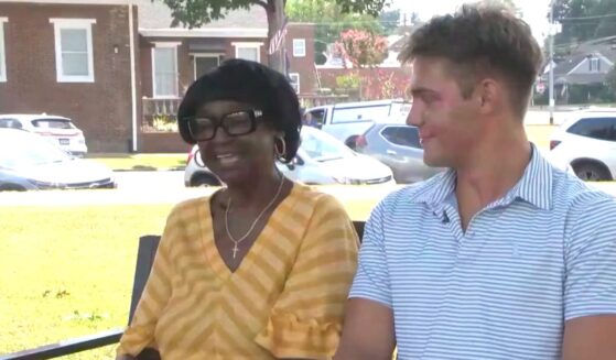 Fannie Garner, 76, reunited with Johnson Thompson, 17, after the teen helped save the woman June 30.