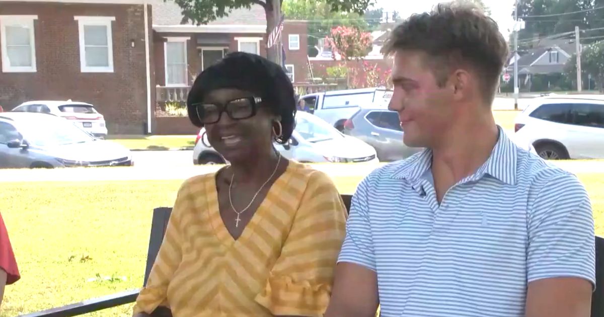Fannie Garner, 76, reunited with Johnson Thompson, 17, after the teen helped save the woman June 30.