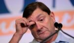 Troy Jackson speaks July 25 in Bangor, Maine, after becoming the Maine Democratic Party's choice to be their U.S. Senate nominee to replace Graham Platner on the ballot in November.