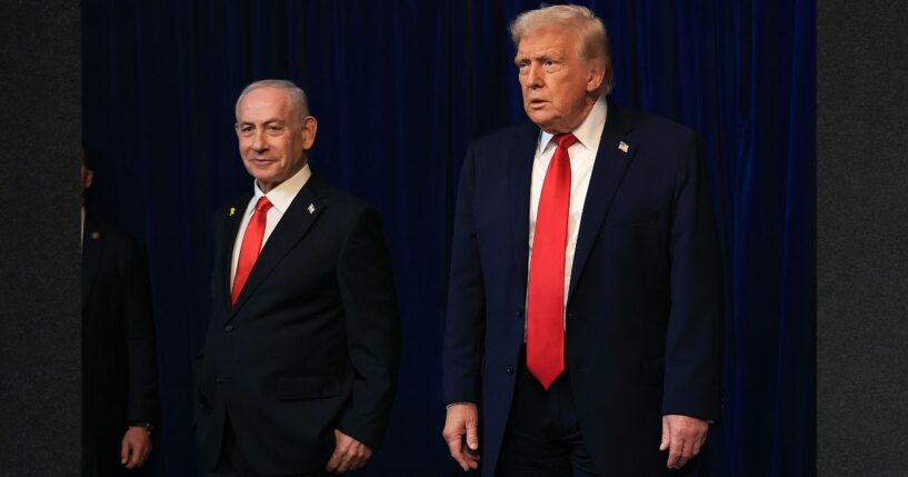 President Donald Trump holds a press conference with Israeli Prime Minister Benjamin Netanyahu at his Mar-a-Lago club in Palm Beach, Florida, in a file photo from Dec. 29.
