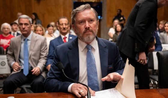 Rep. Thomas Massie prepares to testify during the Senate Homeland Security and Governmental Affairs Committee Second Amendment hearing in the Dirksen Senate Office Building on April 15, 2026, in Washington, D.C.