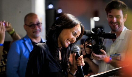 Democratic congressional candidate Melat Kiros speaks to supporters at an election night watch party after winning the Colorado primary on June 30, 2026, in Denver, Colorado.