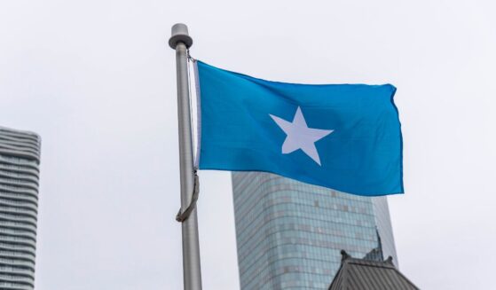 The Somalian flag at Toronto City Hall's Nathan Phillips Square.