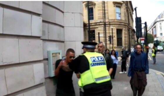 A man in Leeds, United Kingdom, is arrested after criticizing Muhammad, as shown in video footage posted to X on July 4, 2026.