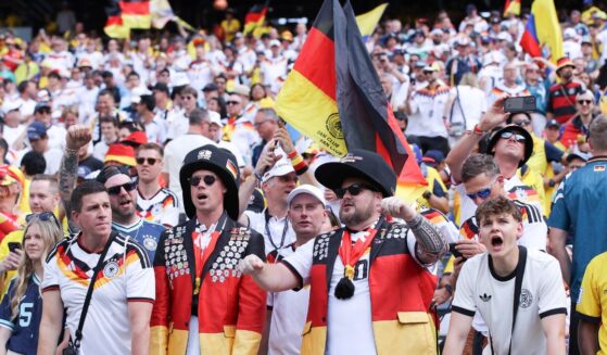 Fans of Germany show their support during the FIFA World Cup 2026 Group E match between Ecuador and Germany at New York New Jersey Stadium on June 25, 2026, in East Rutherford, New Jersey.