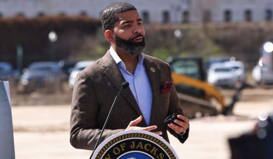 Jackson Mayor Chokwe Antar Lumumba speaks during a press conference on March 8, 2021, in Jackson, Mississippi.