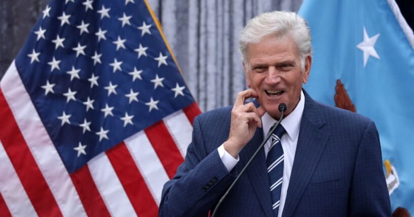 Franklin Graham delivers a sermon during a Christmas service at the Pentagon on Dec. 17, 2025, in Arlington, Virginia.