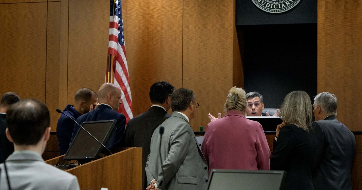Tyler Robinson, who is accused in the fatal shooting of Charlie Kirk, sits while Judge Tony Graf conferences with attorneys during a preliminary hearing at the Fourth District Courthouse on July 9, 2026, in Provo, Utah.