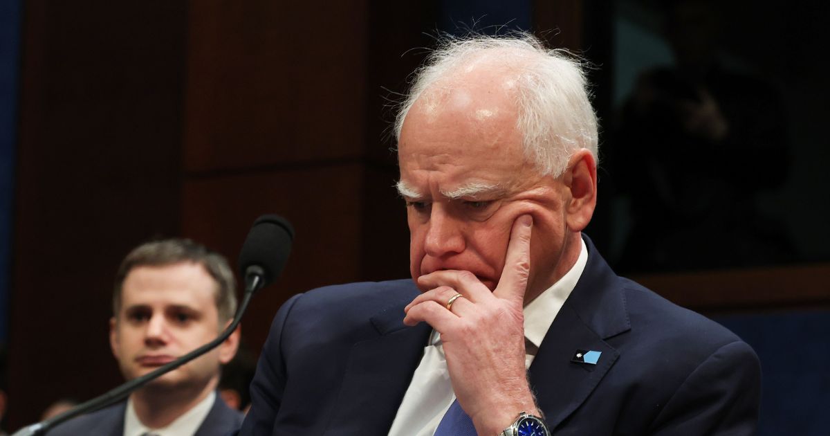 Minnesota Gov. Tim Walz testifies during a House Oversight and Government Reform Committee hearing in the U.S. Capitol Building on March 4, 2026, in Washington, D.C.