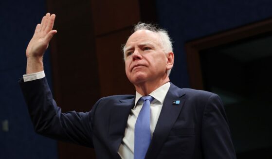 Minnesota Gov. Tim Walz is sworn in as he testifies during a House Oversight and Government Reform Committee hearing in the U.S. Capitol Building on March 4, 2026, in Washington, D.C.