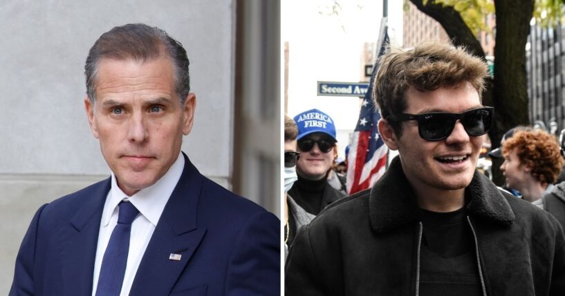 Hunter Biden departs the J. Caleb Boggs Federal Building on June 3, 2024, in Wilmington, Delaware. (Anna Moneymaker / Getty Images) Nick Fuentes attends an anti-vaccine protest with people associated with America First in front of Pfizer world headquarters on Nov. 13, 2021, in New York City.