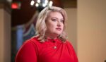 Rep. Kat Cammack prepares for a TV interview at the Capitol in Washington, D.C., on July 11, 2024.