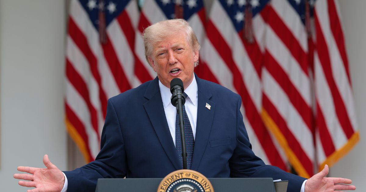 President Donald Trump speaks at the White House on July 6, 2026, in Washington, D.C.