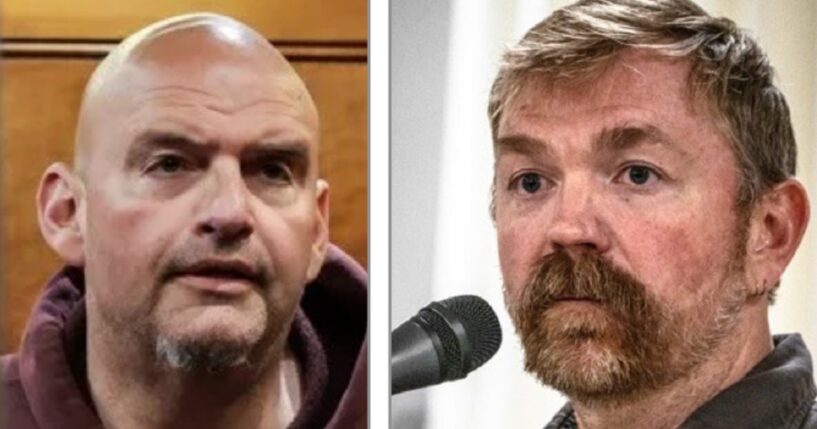 Pennsylvania Sen. John Fetterman, left; Maine Democratic Senate candidate Graham Platner, right.