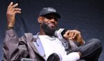 NBA superstar LeBron James, pictured speaking at the Fanatics Fest NYC 2026 event in New York City on July 16.
