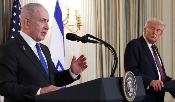 Israeli Prime Minister Benjamin Netanyahu addresses the media during a White House meeting with President Donald Trump in September.