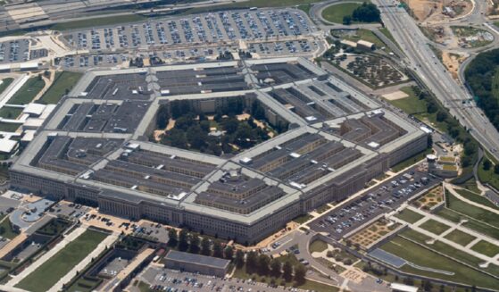 An aerial view of the Pentagon, taken in 2025.