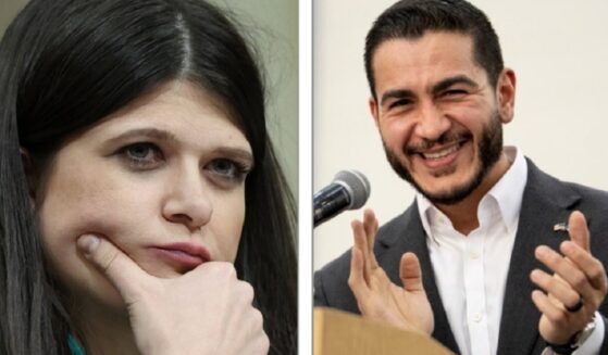 Democratic Rep. Haley Stevens of Michigan, left; Dr. Abdul El-Sayed, right.