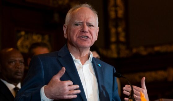 Minnesota Gov. Tim Walz speaks in a February file photo.