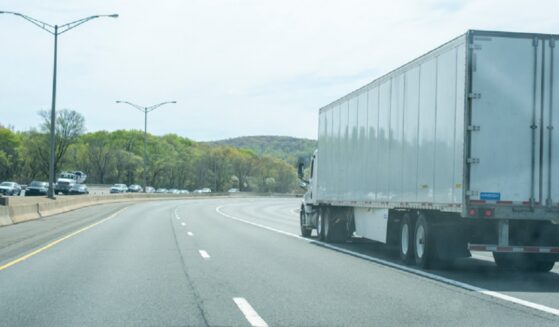 A stock photo of a tractor-trailer.
