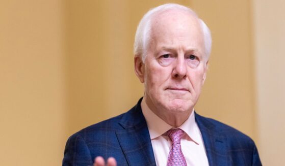 Sen. John Cornyn walks towards the Senate Chambers in the U.S. Capitol Building on Aug. 7, 2026, in Washington, D.C.