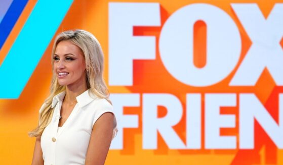 Fox anchor Carley Shimkus speaks during the Zac Brown interview at "Fox & Friends" at Fox News Channel Studios on July 24, 2025, in New York City.