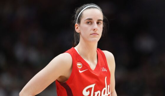 Caitlin Clark of the Indiana Fever looks on during the second half against the Seattle Storm at Climate Pledge Arena on July 28, 2026, in Seattle, Washington.