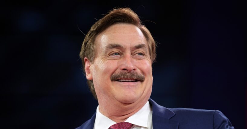 MyPillow CEO Mike Lindell speaks at the Conservative Political Action Conference at the Gaylord National Resort Hotel and Convention Center on Feb. 21, 2025, in Oxon Hill, Maryland.