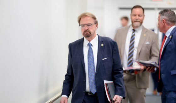 Rep. Chuck Edwards departs from a House Republican Conference meeting in the U.S. Capitol Building on July 21, 2026, in Washington, D.C.