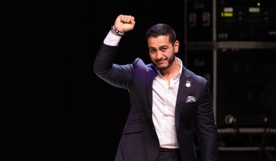 Democratic candidate for U.S. Senate Abdul El-Sayed speaks to supporters at an election-night rally at the Majestic Theatre on Aug. 4, 2026, in Detroit, Michigan.