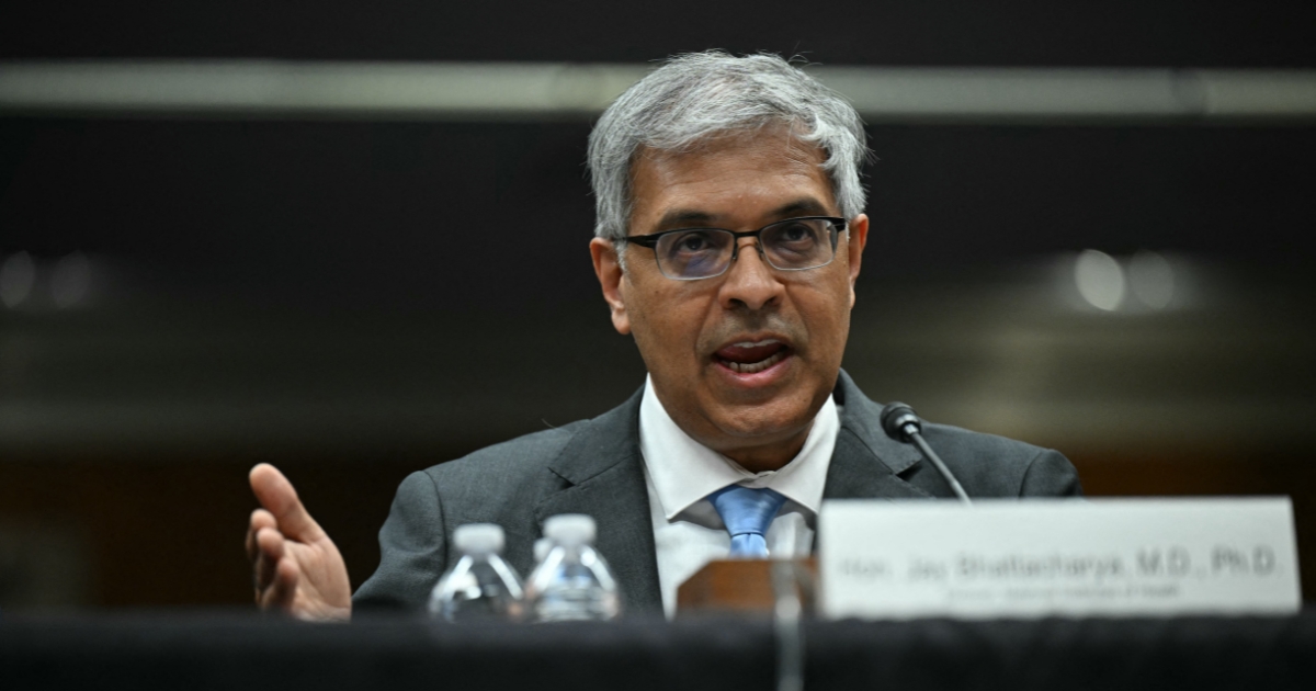 National Institutes of Health Director Jay Bhattacharya speaks during a Senate Appropriations Subcommittee on Labor, Health and Human Services, Education and Related Agencies hearing on fiscal year 2027 budget for the National Institutes of Health on Capitol Hill in Washington, D.C., on May 21, 2026.