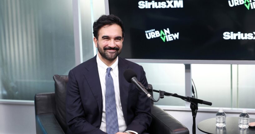 New York City Mayor Zohran Mamdani joins host Clay Cane for a SiriusXM Front Row Event at SiriusXM Studios on Aug. 6, 2026, in New York City.