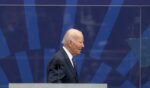 Former President Joe Biden attends the dedication ceremony for the opening of the Barack Obama Presidential Center in John Lewis Plaza on June 18, 2026, in Chicago, Illinois.