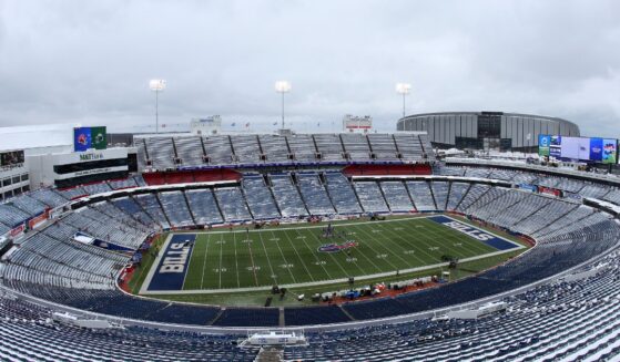 A view of the atmosphere before the game between the New York Jets and Buffalo Bills at Highmark Stadium on Jan. 4, 2026, in Orchard Park, New York.