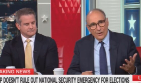 David Axelrod appears on a CNN segment, as shown in a video posted to X on Aug. 11, 2026.